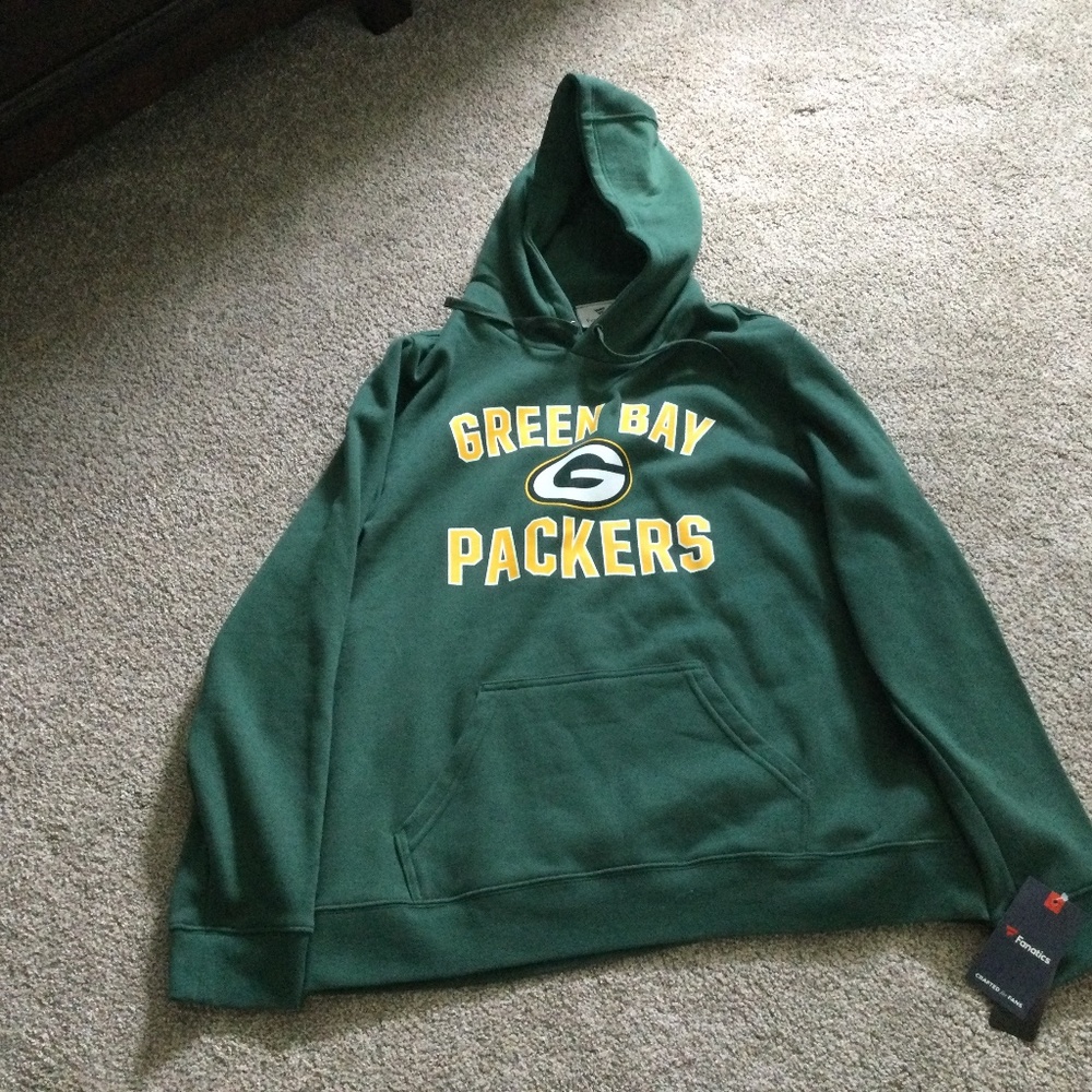 Fanatics NFL XL Green Bay Packers Pullover Hood Sweatshirt NWT